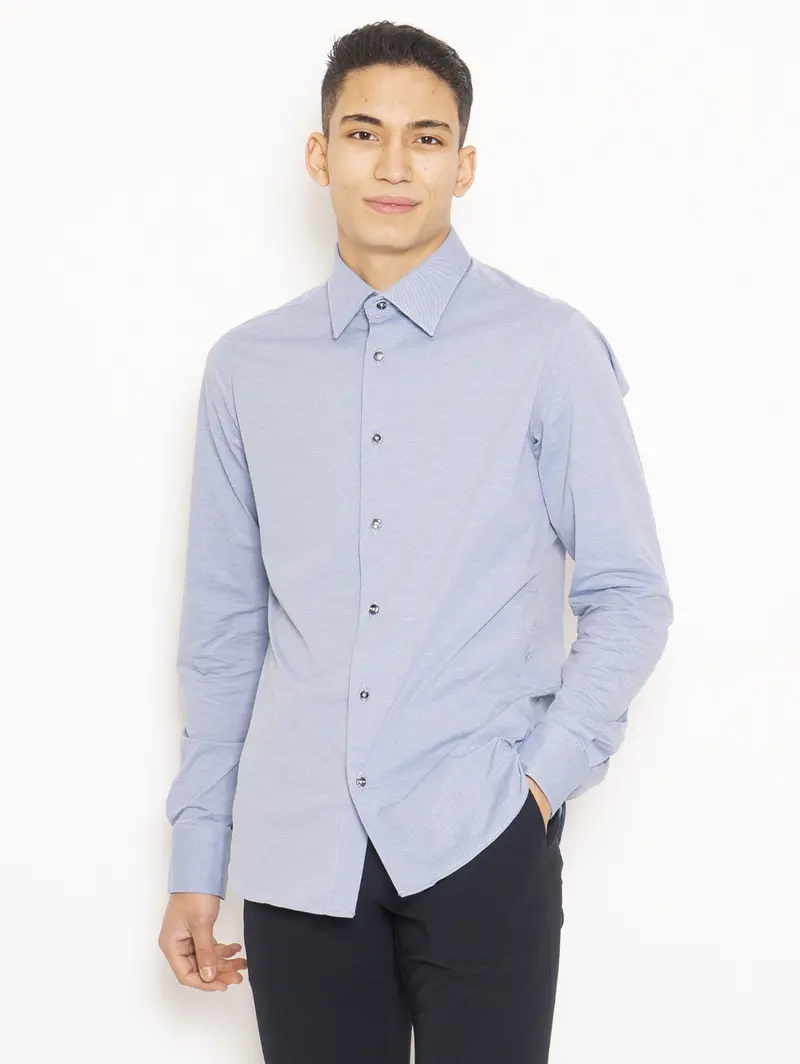 Chambray Blue Breathable Shirt Model 20178 1
