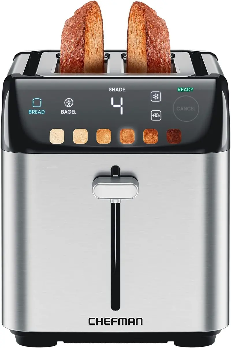 Chefman Digital Stainless Steel 2-Slice Toaster With Touchscreen And Bagel Function 1