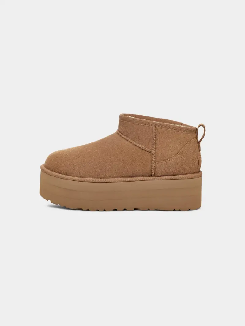 Chestnut Ultra-Mini Platform Ankle Boots 1