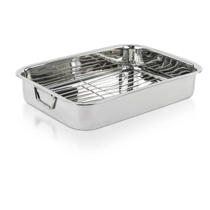 Classic Stainless Steel Roasting Pan With Rack – 16 Inch 1