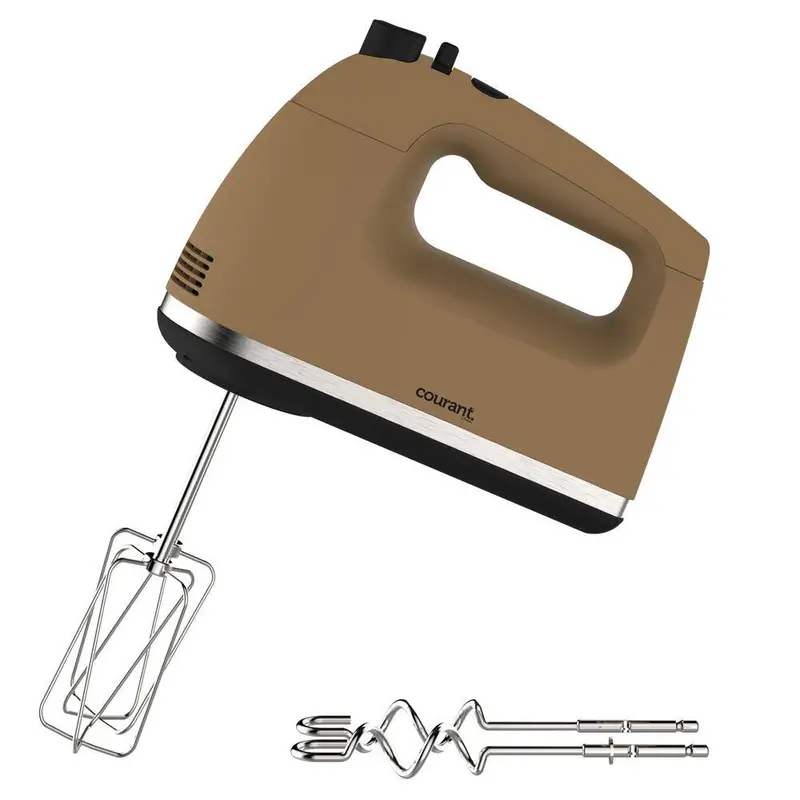 Courant 250W 5-Speed Brown Hand Mixer – Warm-Tone Finish, Smooth Variable Speed Dial 1