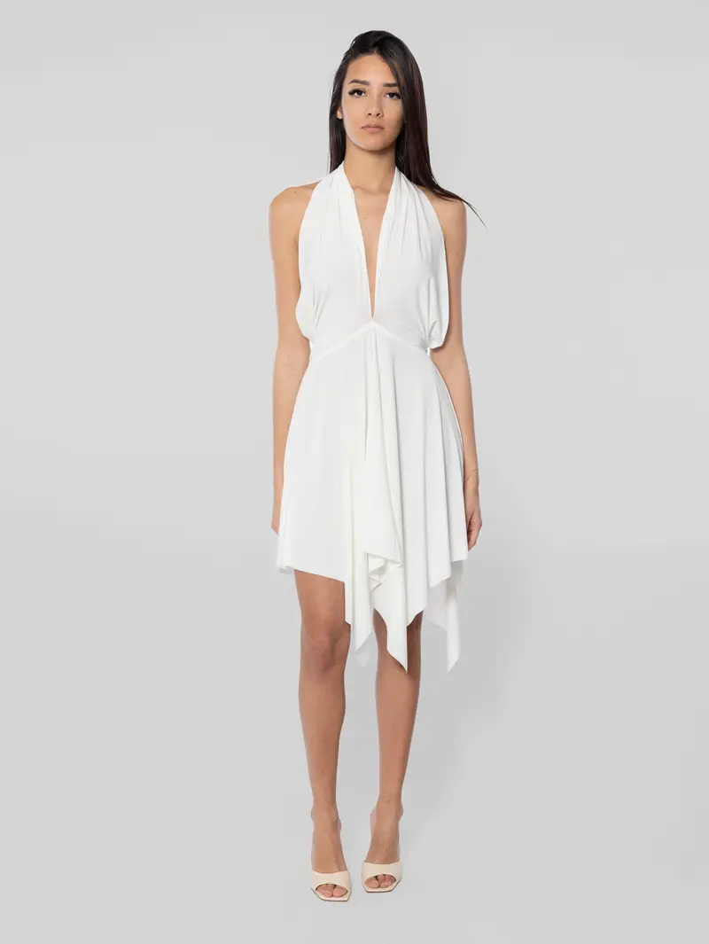 Cream Multi-Way Short Dress 1