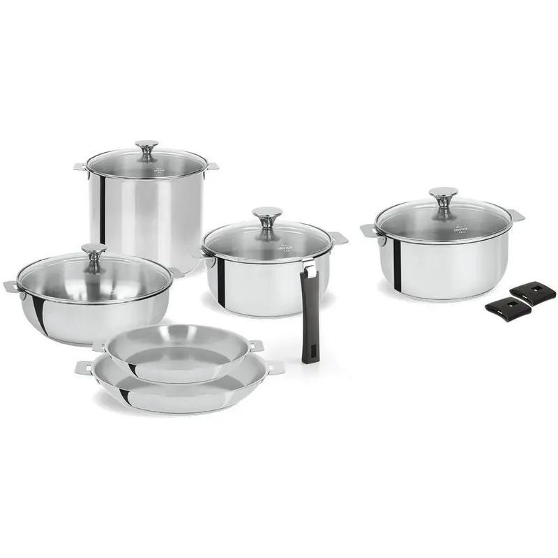 Cristel Tulipe 13-Piece Stainless Steel Cookware Set – Premium French-Made Clad Construction 1