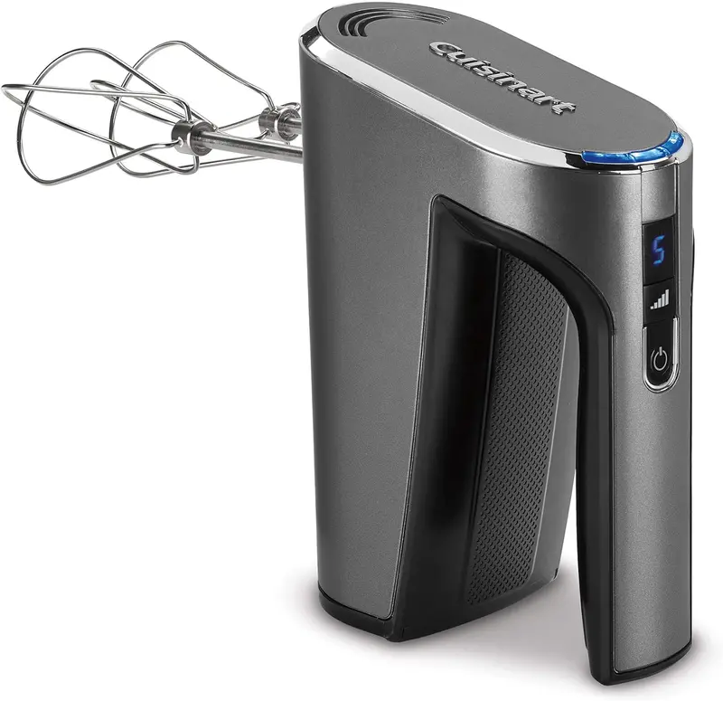 Cuisinart Evolution X – Cordless Rechargeable 5-Speed Hand Mixer In Silver With Recipe Guide 1