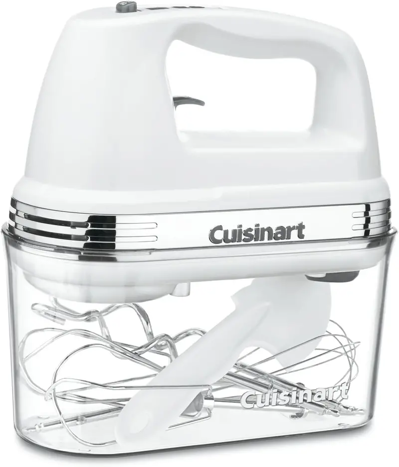 Cuisinart Power Advantage 9-Speed Hand Mixer In White – Includes Recipe Book & 3 Attachments 1