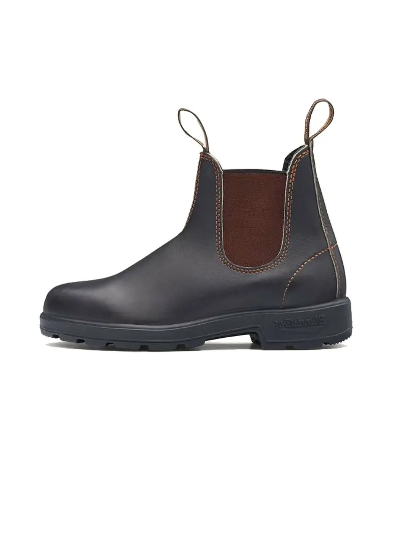Dark Brown Leather Chelsea Boots With Elastic Inserts 1