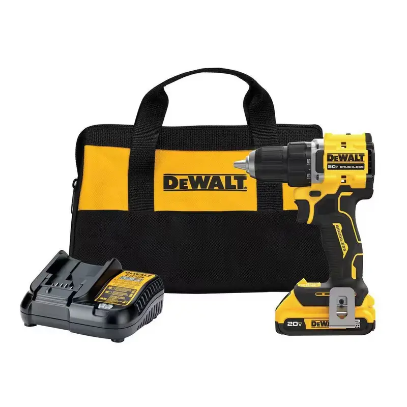 Dewalt Atomic 20V Max Compact 1/2" Drill/Driver Kit – Includes 2.0Ah Battery, Charger & Bag 1