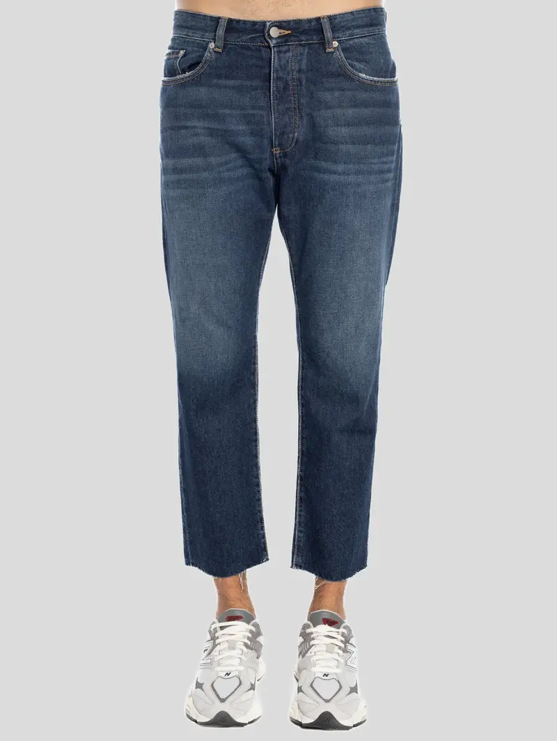 Distressed-Hem Josh Jeans In Classic Blue 1