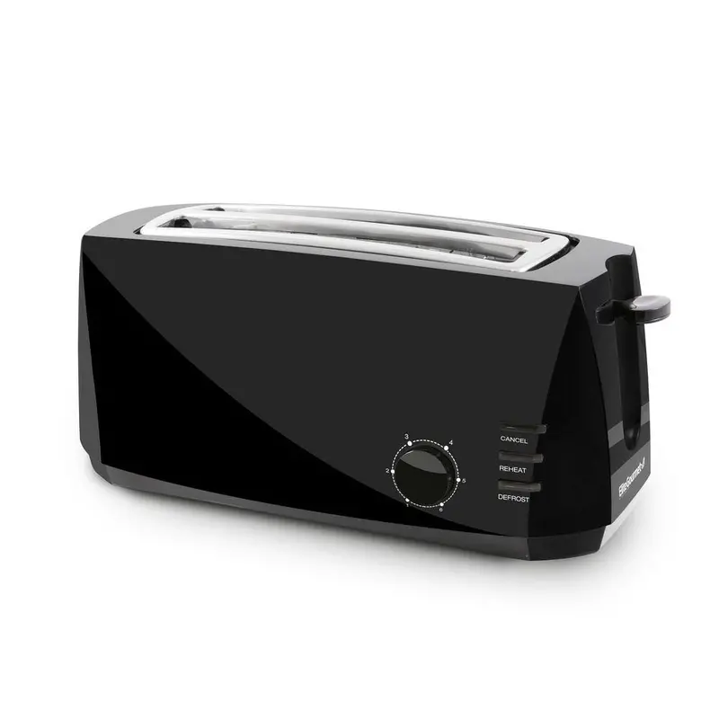 Elite Gourmet 4-Slice Long-Slot Toaster – Black Cool-Touch Surface 1