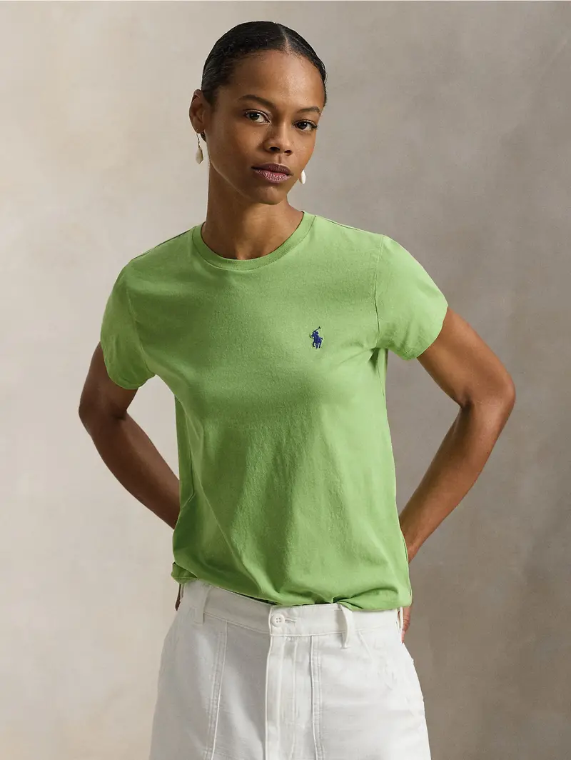 Emerald Green Cotton Crew-Neck T-Shirt 1