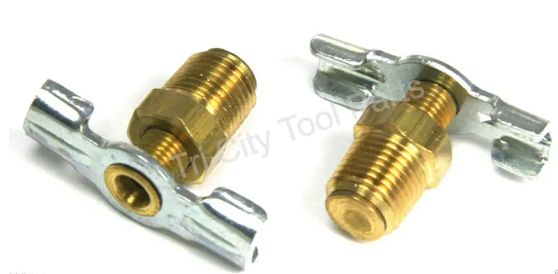 Emglo Dc18 Dual-Pack 1/8" Tank Drain Valve For Air Compressors 1