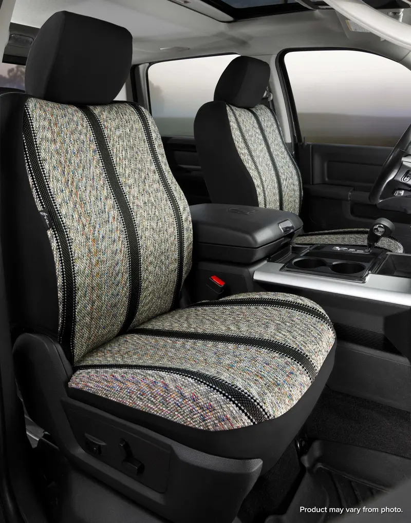 Fia Tr43-3 Universal Heavy-Duty Bucket Seat Cover – Black/Wine, High-Back Truck Design 1