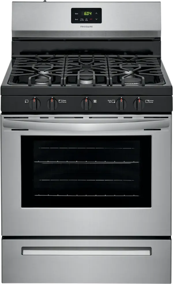 Frigidaire 30-Inch Freestanding Gas Range – 5.3 Cu. Ft., Stainless Steel (Fcrg3052Bs) 1
