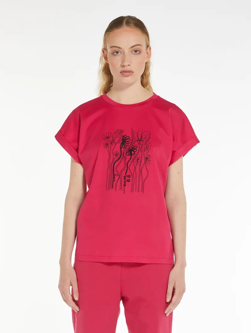 Fuchsia Oversized Graphic T-Shirt 1