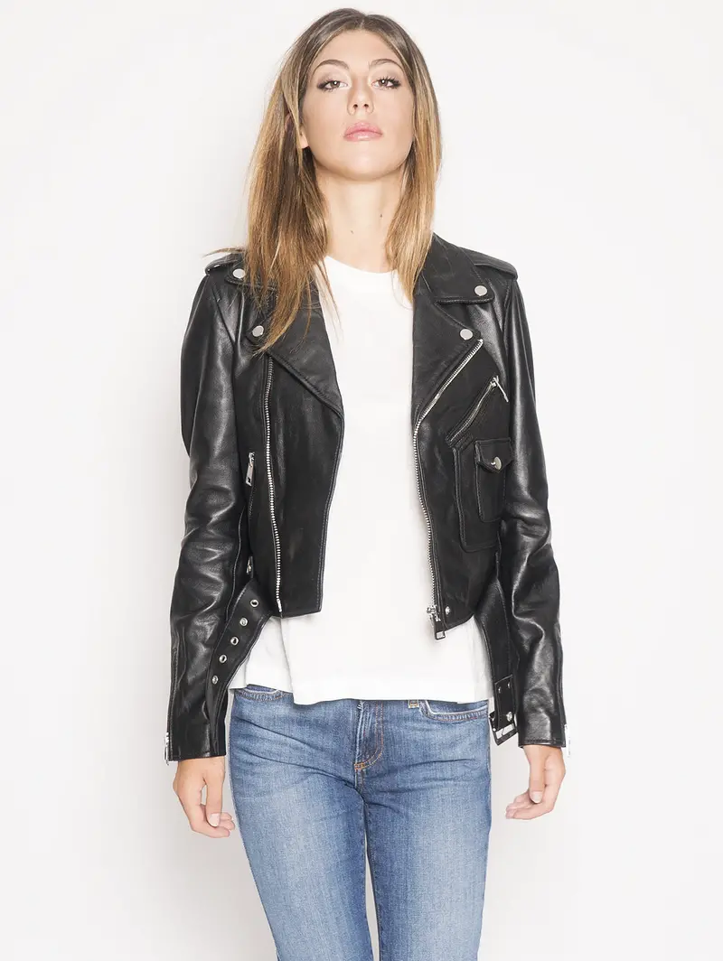 Genuine Leather Jacket In Black 1