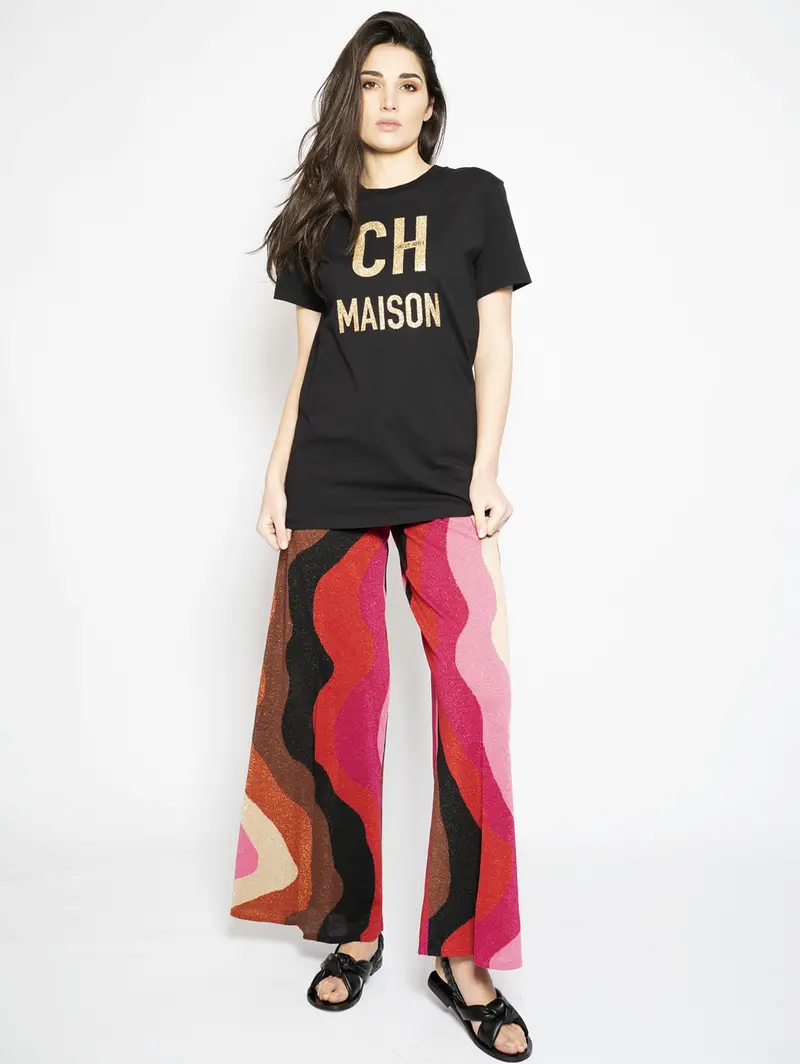 Gold-Print T-Shirt 1