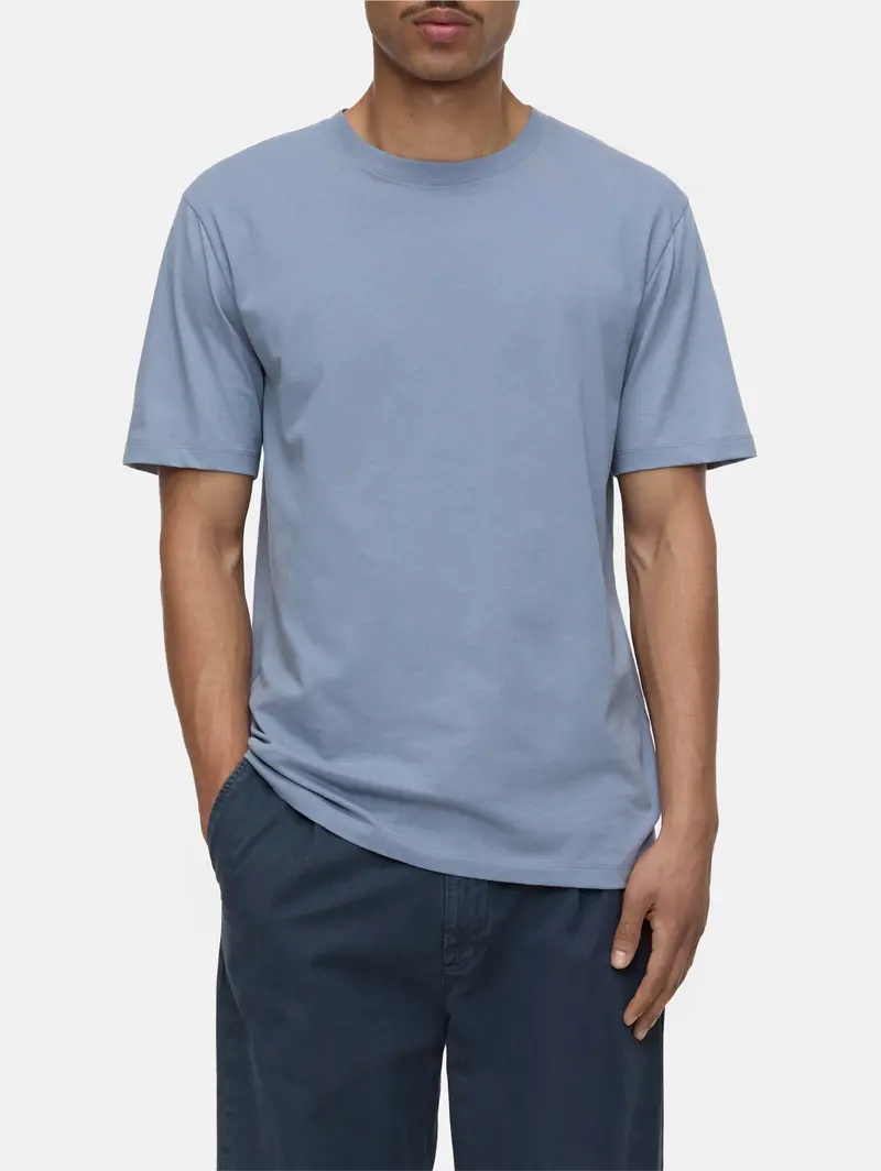 Gray Jersey Crew-Neck T-Shirt 1