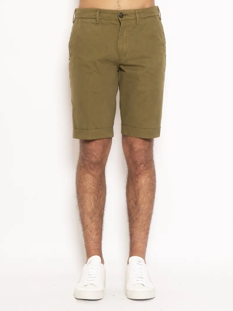 Green Chino-Style Bermuda Shorts 1