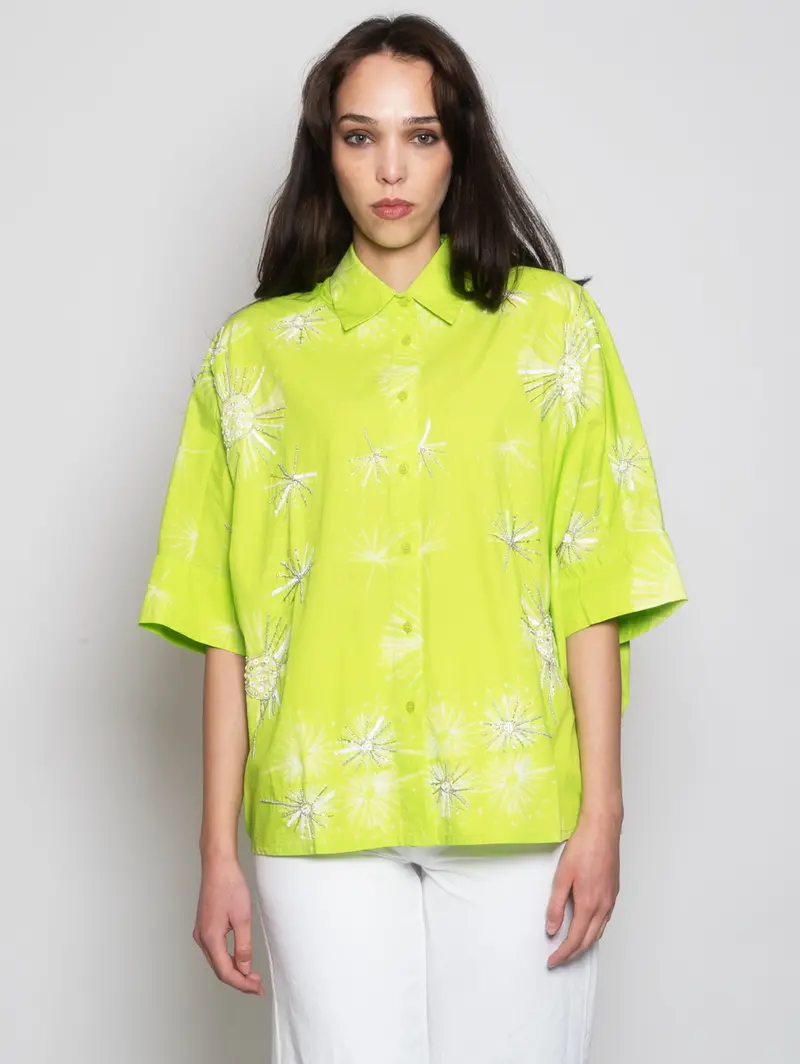 Green-Embroidered Shirt 1