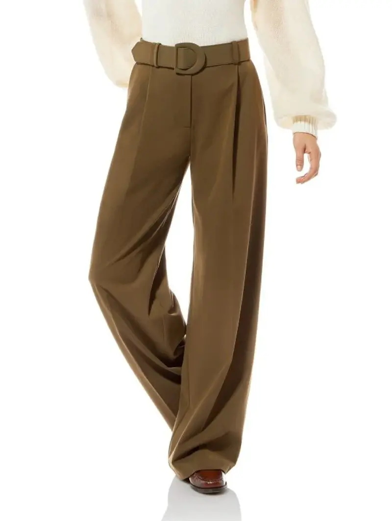Green Gabardine Trigger Pants 1