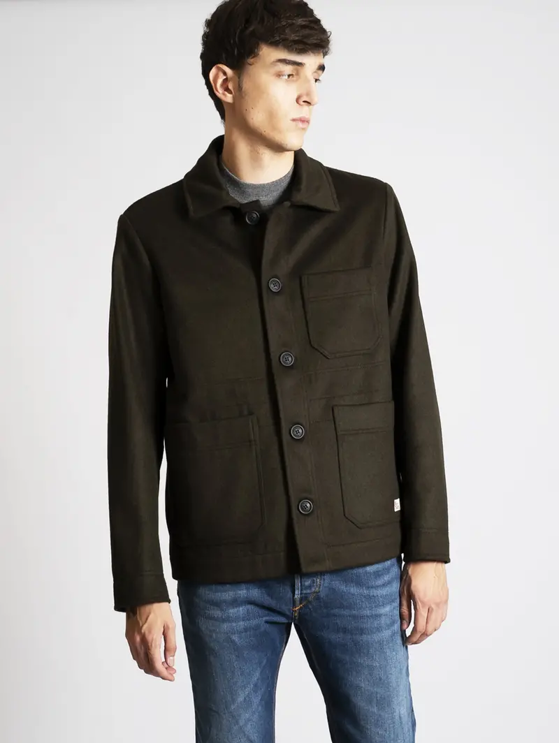 Green Herringbone Worker Jacket 1