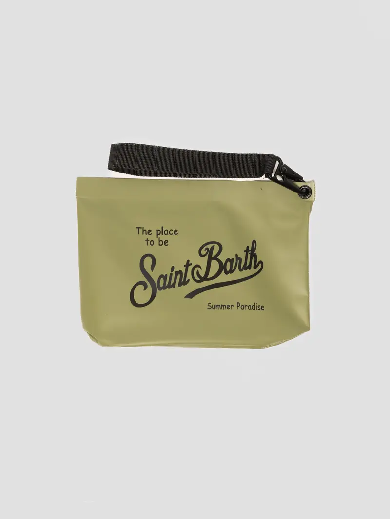 Green-Logo Pvc Clutch Pouch 1