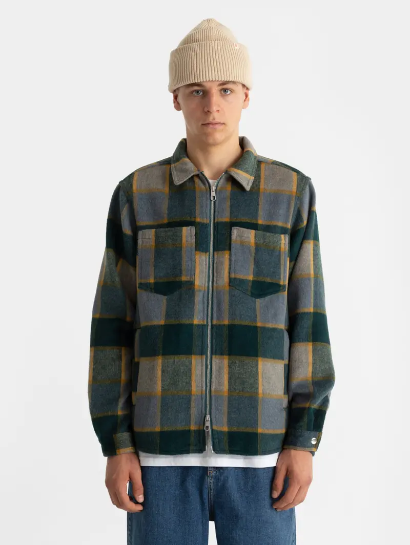 Green Plaid Overshirt 1