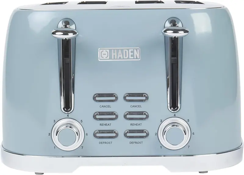 Haden Brighton Skye Blue 1500W 4-Slice Wide-Slot Toaster 1