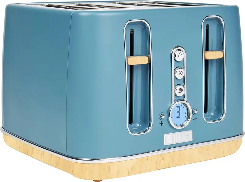 Haden Dorchester Stone Blue 1600W 4-Slice Wide-Slot Toaster 1