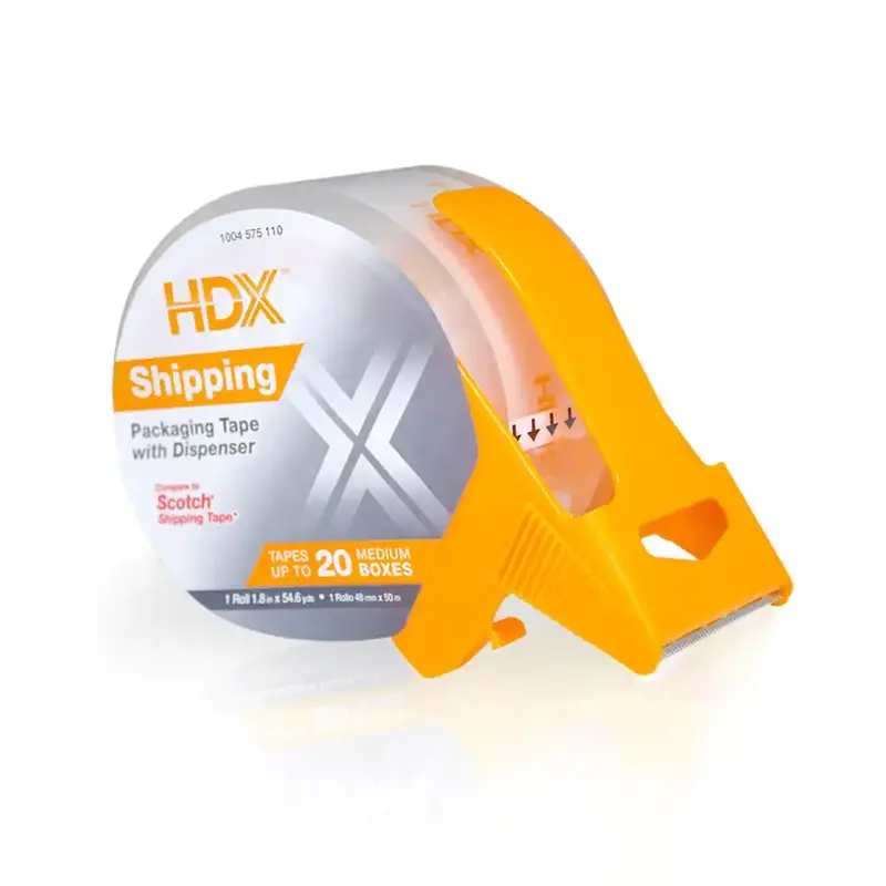 Hdx Orange 1.88-Inch X 54.6-Yard Tape Roll – Built-In Dispenser For Easy Use 1