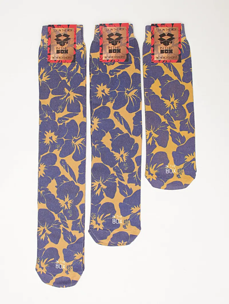 In The Box Ibiscus Socks – Mustard 1