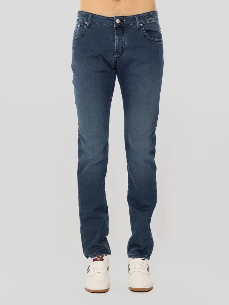 Indigo Soft-Handle Regular Fit Jeans – Ravello 1