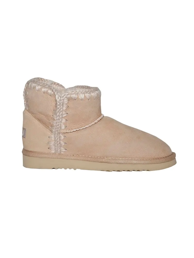 Ivory Shearling-Lined Ankle Boots 1