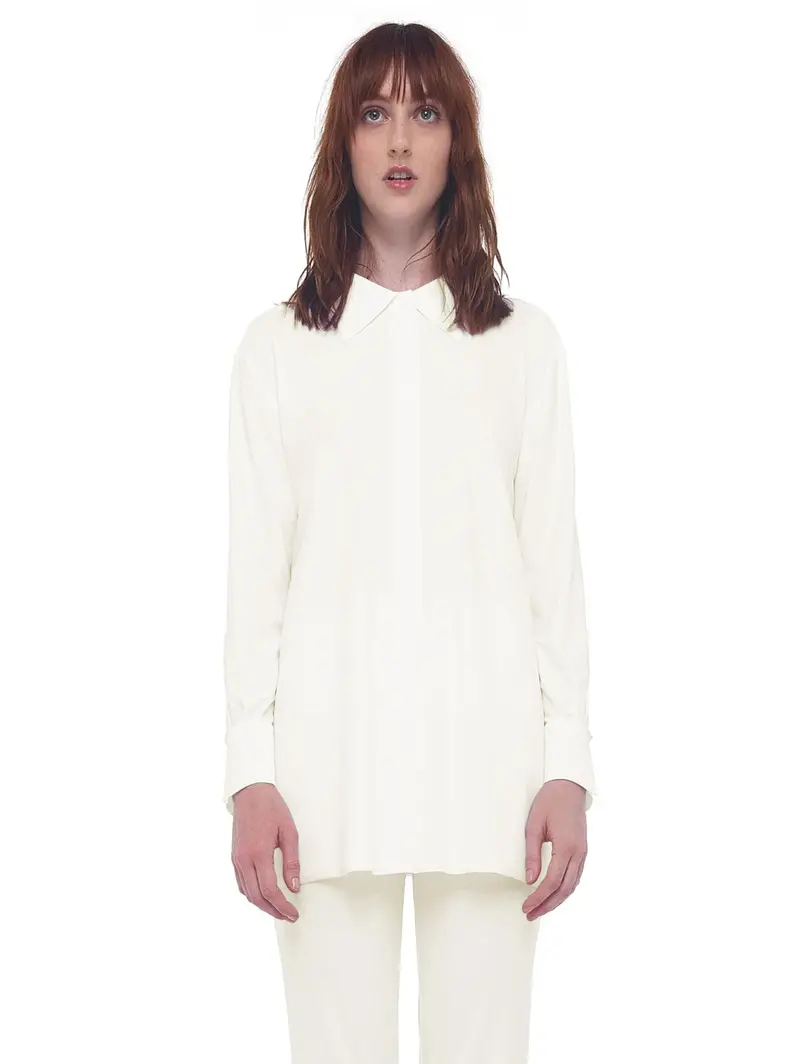 Ivory Velcro-Closure Shirt 1