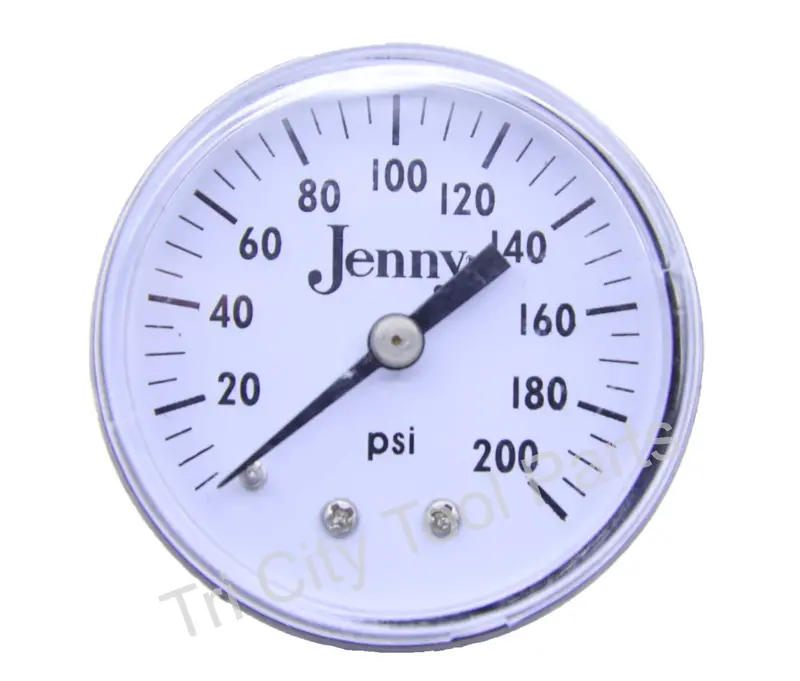 Jenny 2" 200 Psi Air Pressure Gauge With 1/4" Npt Thread (Part #142-1000) 1