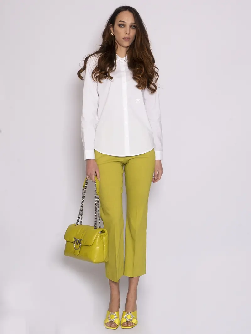 Jewel-Neck Blouse – Crisp White Top 1