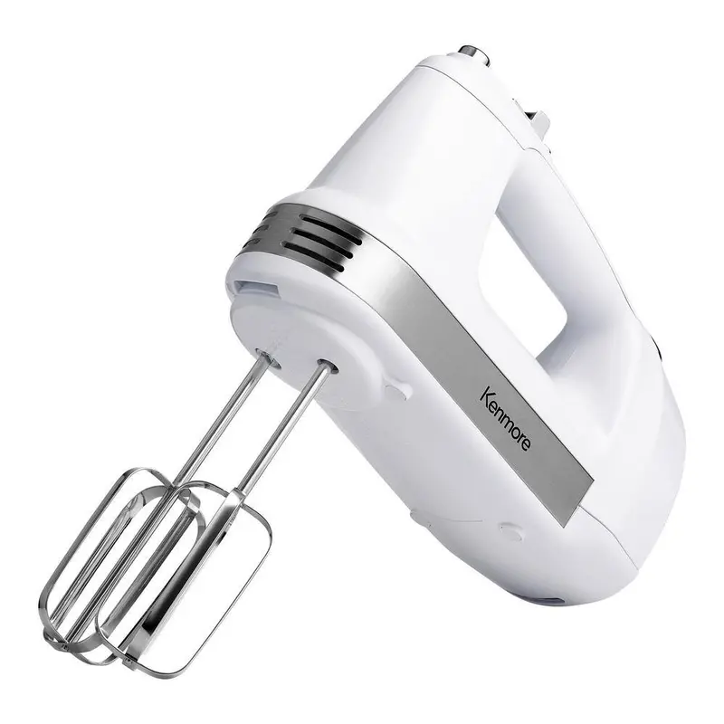Kenmore 250W 5-Speed Hand Mixer – White Unit With Clip-On Accessory Organizer Case 1