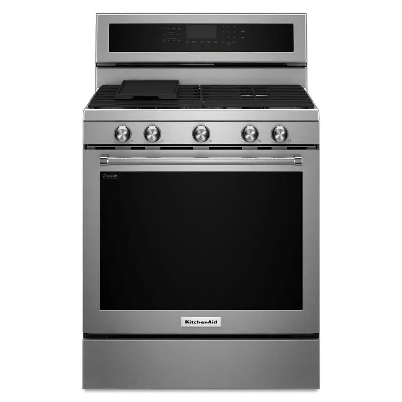 Kitchenaid 5.8 Cu. Ft. Gas Range – Self-Cleaning Oven & Even-Heat Burners (Kfgg500Ess) 1