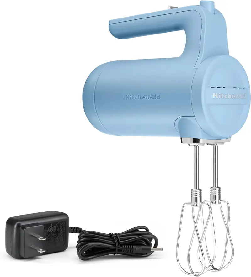 Kitchenaid Cordless 7-Speed Blue Velvet Hand Mixer – Premium Fabric-Finish Body & Extended Battery Life 1