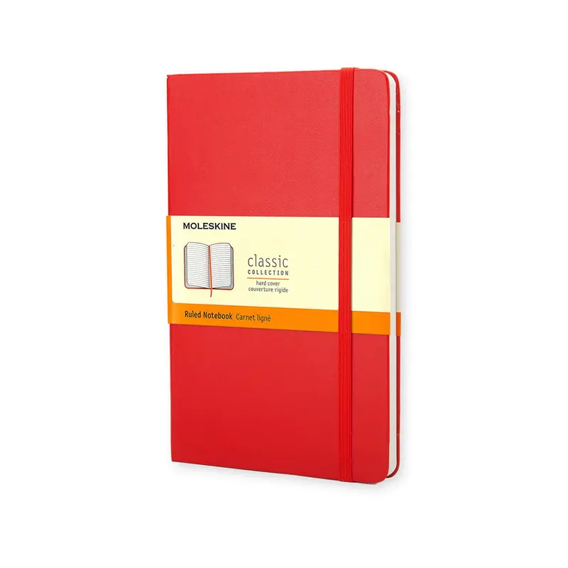Large Red Lined Hardcover Ruled Notebook (Qp060R) 1
