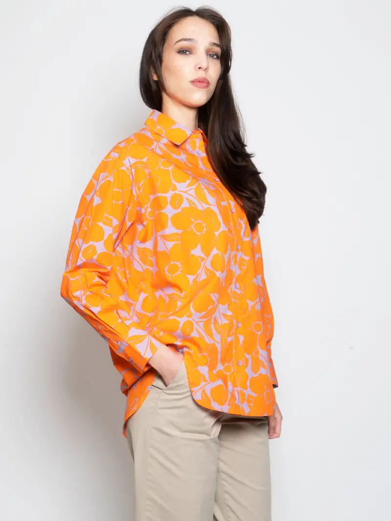 Lilac And Orange Floral Dress (Alternate Style) 1
