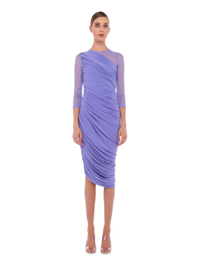 Lilac Three-Quarter Sleeve Dress 1