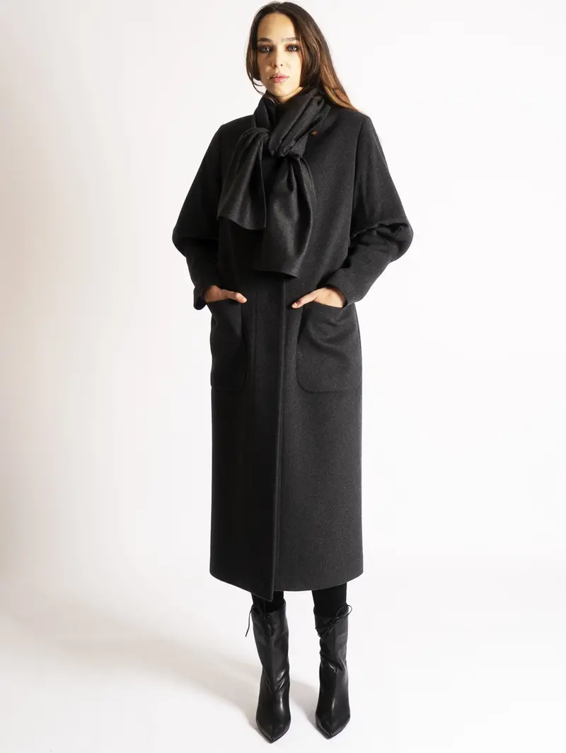 Long Grey Overcoat 1
