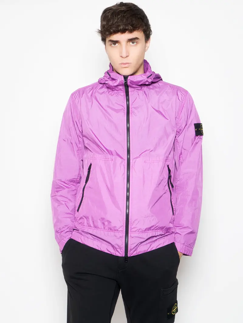 Magenta Nylon Reps Hooded Jacket 1