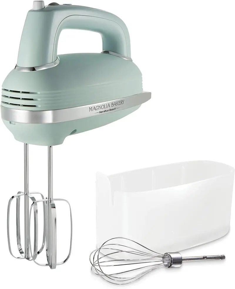 Magnolia Bakery 5-Speed Blue Hand Mixer – Elegant Blue Finish With Dedicated Storage Case 1
