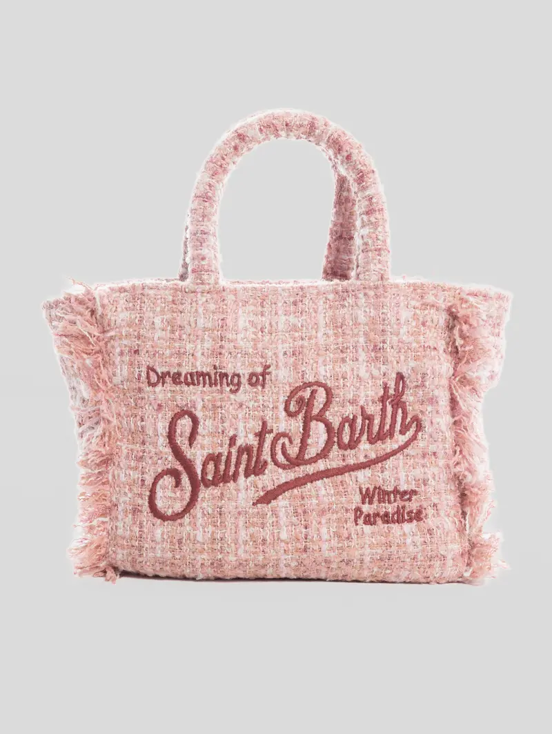 Mini Vanity Bag In Pink Tweed 1
