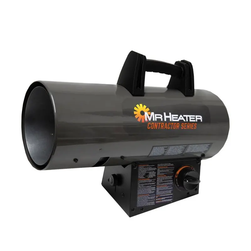 Mr. Heater Contractor Propane Heater – 60,000 Btu Forced-Air Unit With 10-Foot Hose & Regulator 1