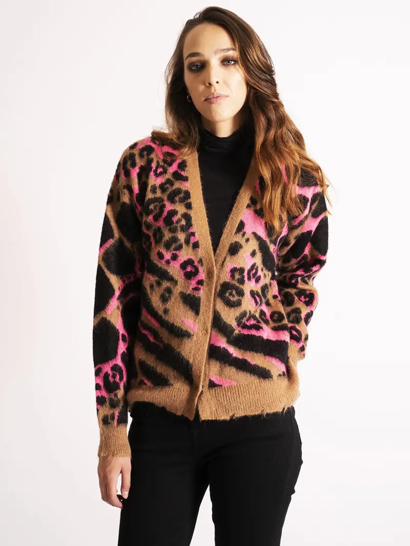 Multicolor Jacquard Cardigan 1