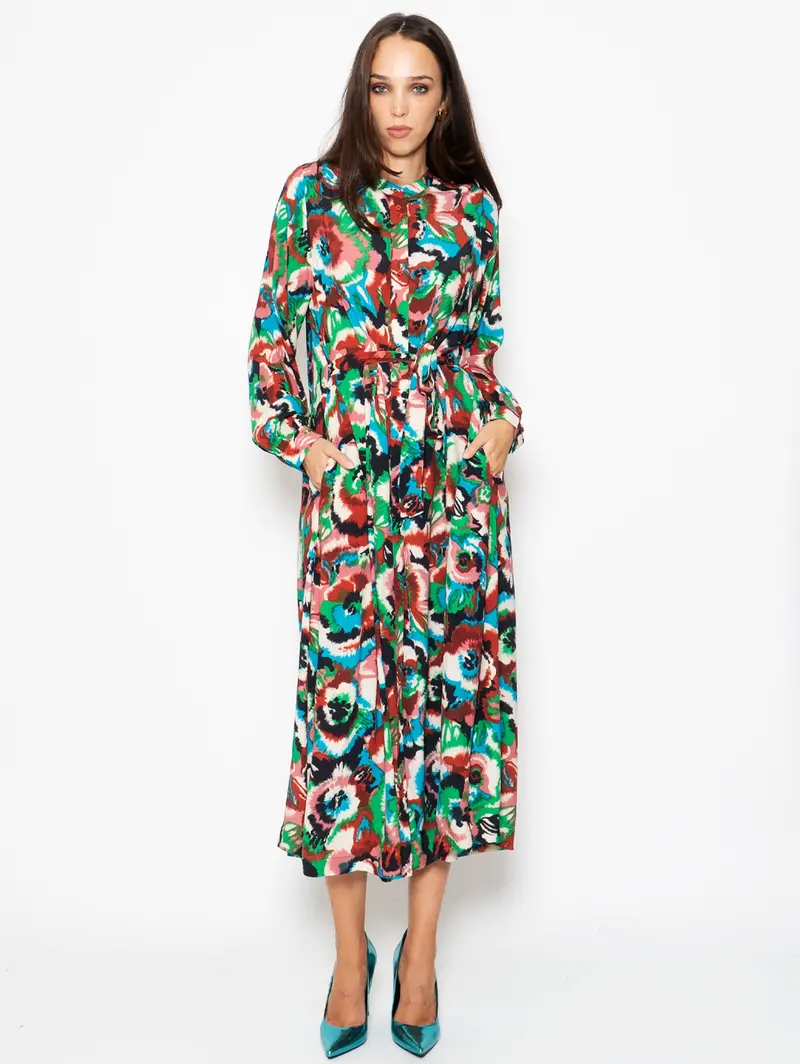 Multicolor Midi Chemisier Dress 1