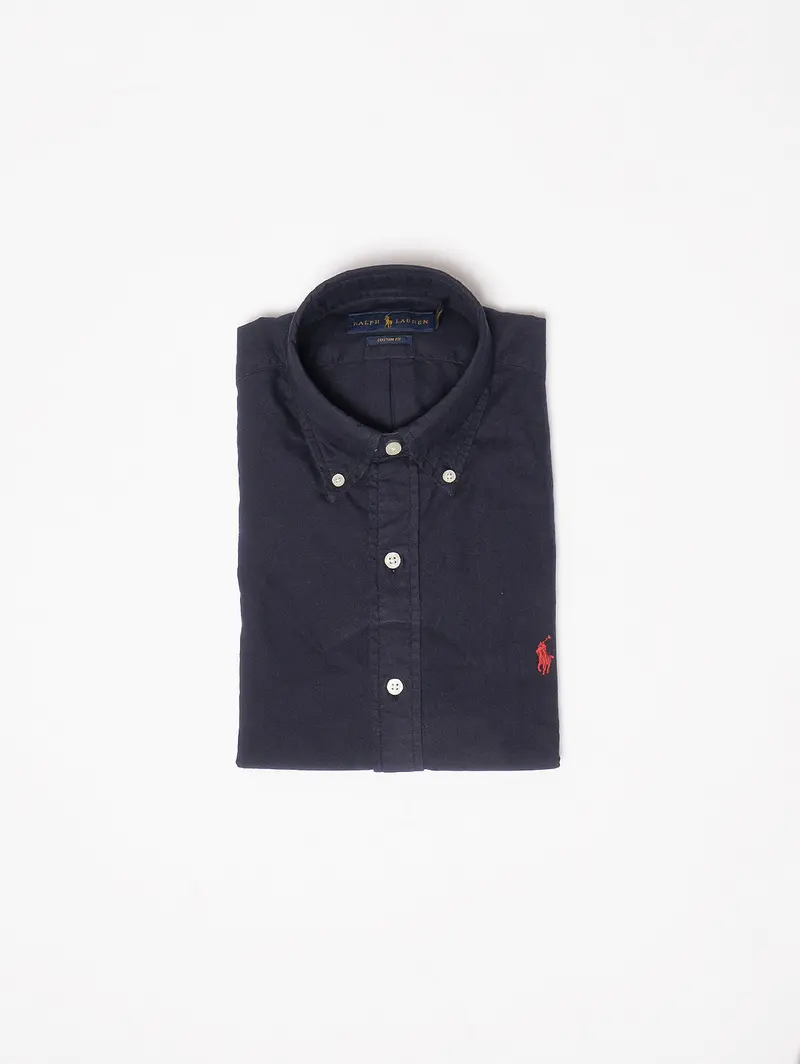 Navy Oxford Custom Fit Shirt 1